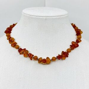 Hand Made Sterling silver baltic amber bead necklace - GM419